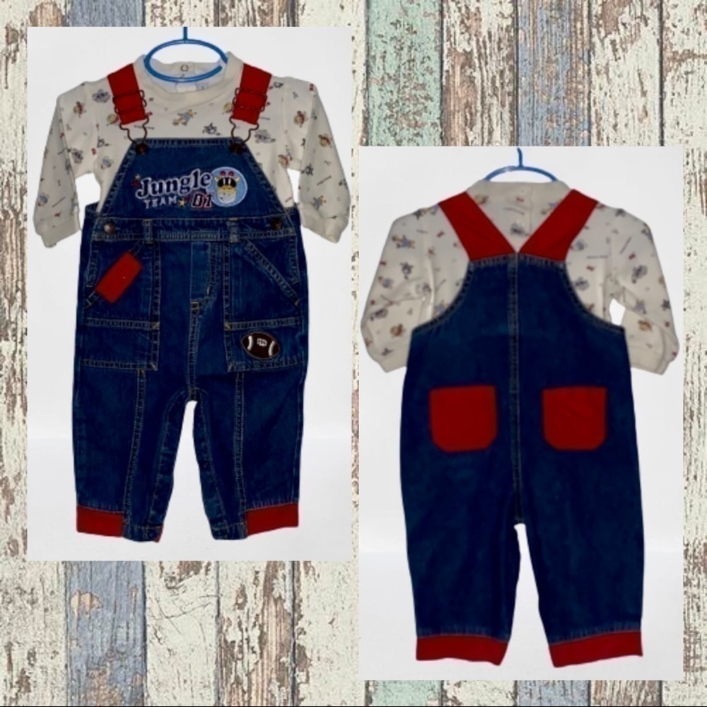 Sonoma Baby Boys Denim Overalls Outfit​​​​​​​​​​​​​​​​​​​​​​​​​​​​​